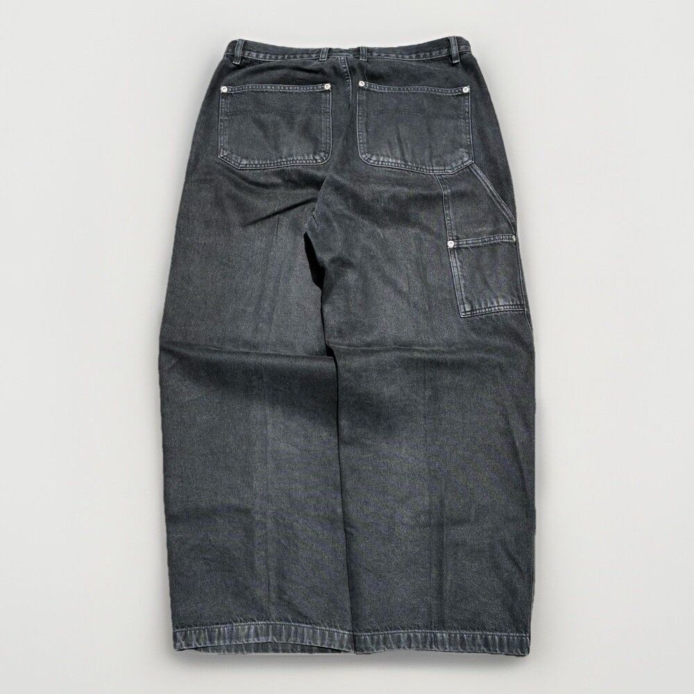 Vintage Arizona Men’s Carpenter Denim Jeans Wide Leg Y2K 90’s Black 34X28 Grunge